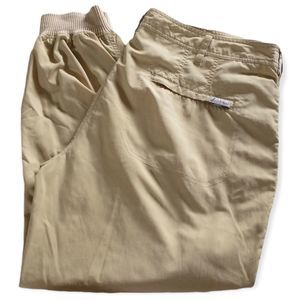 Gramicci Women's Lightweight Nylon Cargo Joggers in Khaki | 14